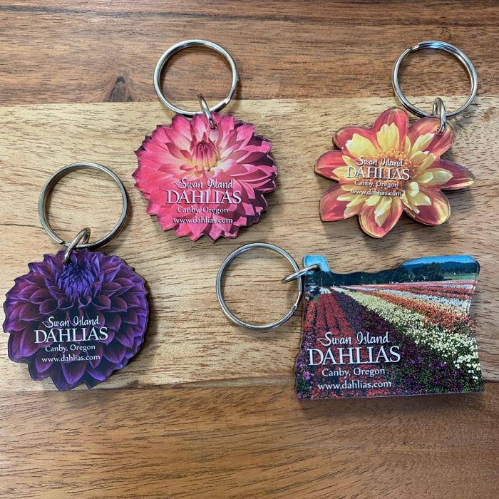 SID Keychain | Swan Dahlias