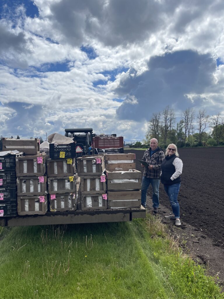 Planting with Heather and Nick in the field!